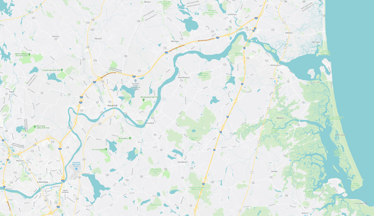 map of the Merrimack Valley